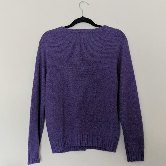 Lavender Cardigan Sweater - Picture 5 of 6
